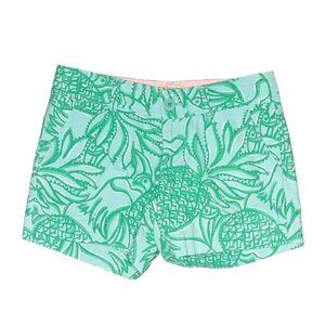 Lilly Pulitzer Size 0 Originals Toucan Tango Teal Tropical Print Women's Shorts